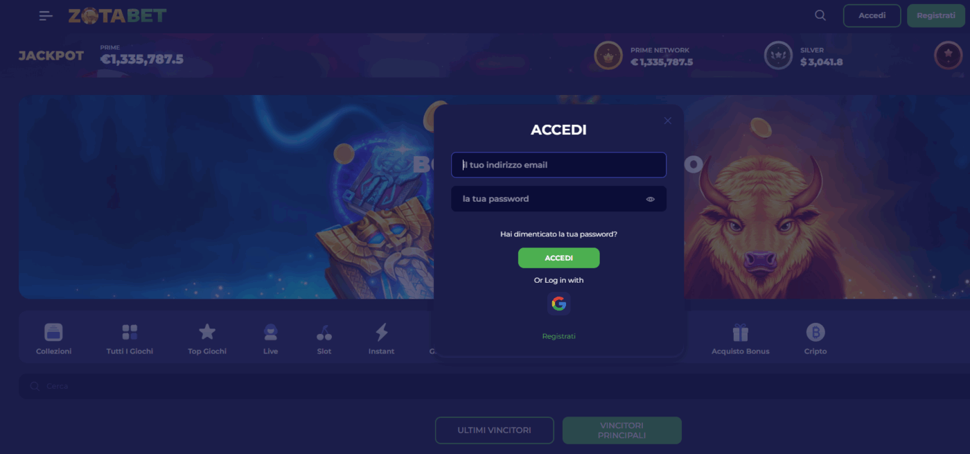 ZotaBet Login
